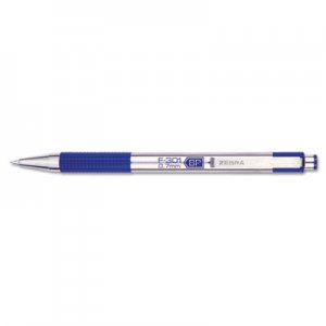 Zebra 27120 F-301 Ballpoint Retractable Pen, Blue Ink, Fine