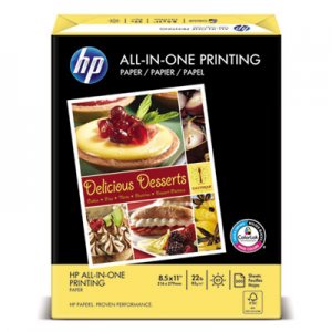 HP HEW207000 All-In-One Printing Paper, 97 Bright, 22lb, Letter, White, 500 Sheets/Ream