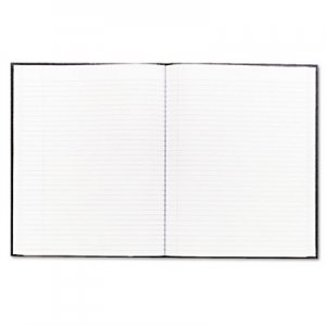 Blueline A1081 Large Executive Notebook w/Cover, 10 3/4 x 8 1/2, Letter, Black Cover, 75 Sheets