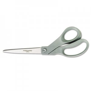 Fiskars FSK01004250J Offset Scissors, 8 in. Length, Stainless Steel, Bent, Gray