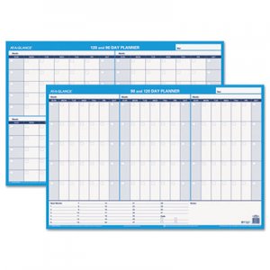 At-A-Glance AAGPM23928 90/120-Day Undated Horizontal Erasable Wall Planner, 36 x 24, White/Blue