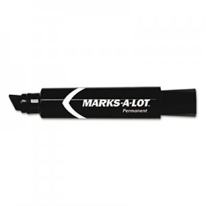 Marks-A-Lot 24148 Jumbo Desk Style Permanent Marker, Chisel Tip, Black