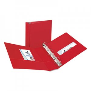 Avery 27203 Durable Binder with Slant Rings, 11 x 8 1/2, 2", Red