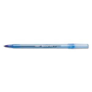 BIC BICGSF11BE Round Stic Xtra Precision & Xtra Life Ballpoint Pen, Blue Ink, .8mm, Fine, Dozen