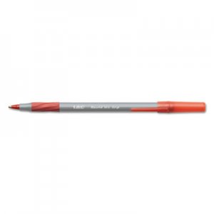 BIC BICGSMG11RD Round Stic Grip Xtra Comfort Ballpoint Pen, Red Ink, 1.2mm, Medium, Dozen