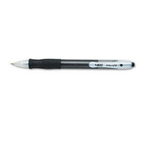 BIC BICVLG11BK Velocity Ballpoint Retractable Pen, Black Ink, 1mm, Medium, Dozen