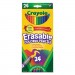 Crayola CYO682424 Erasable Color Pencil Set, 3.3 mm, 2B (#1), Assorted Lead/Barrel Colors, 24/Pack