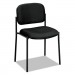 basyx VL606VA10 VL606 Series Stacking Armless Guest Chair, Black Fabric