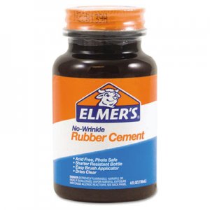 Elmer's E904 Rubber Cement, Repositionable, 4 oz