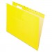 Pendaflex 81606 Essentials Colored Hanging Folders, 1/5 Tab, Letter, Yellow, 25/Box