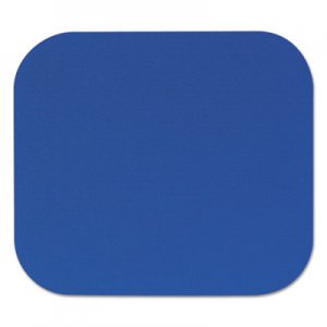 Fellowes 58021 Polyester Mouse Pad, Nonskid Rubber Base, 9 x 8, Blue