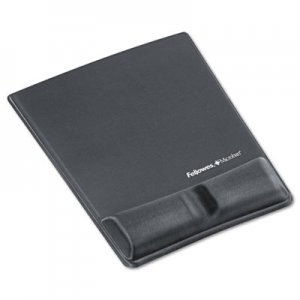 Fellowes 9184001 Memory Foam Wrist Support w/Attached Mouse Pad, Graphite