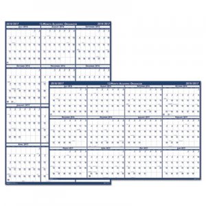 House of Doolittle 395 Recycled Poster Style Reversible Academic Yearly Calendar, 24 x 37, 2016-2017