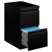 HON 33823RP Efficiencies Mobile Pedestal File w/Two File Drawers, 22-7/8d, Black