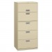 HON 675LL 600 Series Five-Drawer Lateral File, 30w x 19-1/4d, Putty