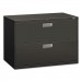 HON 692LS 600 Series Two-Drawer Lateral File, 42w x 19-1/4d, Charcoal