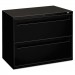 HON 782LP 700 Series Two-Drawer Lateral File, 36w x 19-1/4d, Black