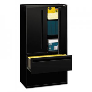 HON 785LSP 700 Series Lateral File w/Storage Cabinet, 36w x 19-1/4d, Black