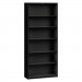 HON S82ABCP Metal Bookcase, Six-Shelf, 34-1/2w x 12-5/8d x 81-1/8h, Black