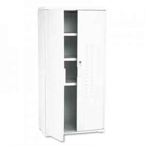 Iceberg 92553 OfficeWorks Resin Storage Cabinet, 33w x 18d x 66h, Platinum