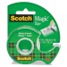 Scotch 119 Magic Tape w/Refillable Dispenser, 1/2" x 800", Clear