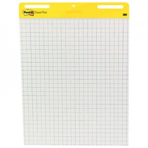 Post-it Easel Pads 560 Self-Stick Easel Pads, Quadrille, 25 x 30, White, 2 30-Sheet Pads/Carton