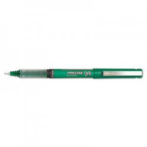 Pilot 25104 Precise V5 Roller Ball Stick Pen, Precision Point, Green Ink, .5mm, Dozen