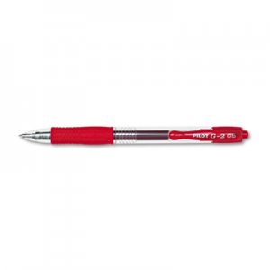 Pilot 31004 G2 Premium Retractable Gel Ink Pen, Refillable, Red Ink, .5mm, Dozen