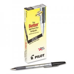 Pilot 35011 Better Ball Point Stick Pen, Black Ink, .7mm, Dozen