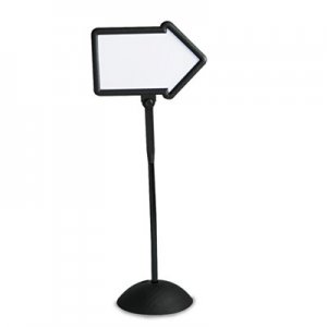 Safco 4173BL Double-Sided Arrow Sign, Dry Erase Magnetic Steel, 25 1/2 x 17 3/4, Black Frame