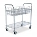 Safco 5236GR Wire Mail Cart, 600-lb Cap, 18-3/4w x 39d x 38-1/2h, Metallic Gray