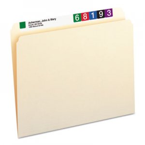 Smead 10300 File Folders, Straight Cut, One-Ply Top Tab, Letter, Manila, 100/Box