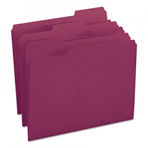 Smead 13093 File Folders, 1/3 Cut Top Tab, Letter, Maroon, 100/Box