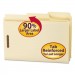 Smead 19535 SuperTab File Folders with Fastener, 1/3 Cut, 11 Point, Legal, Manila, 50/Box