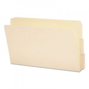 Smead 27134 Folders, 1/3 Cut Assorted, Reinforced End Tab, Legal, Manila, 100/Box