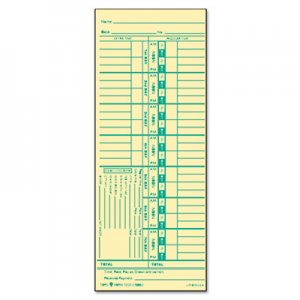 TOPS 1252 Time Card for Acroprint and Lathem, Weekly, 3 1/2 x 9, 500/Box