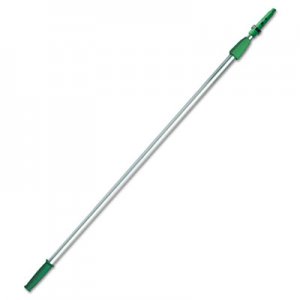 Unger EZ250 Opti-Loc Aluminum Extension Pole, 8ft, Two Sections, Green/Silver