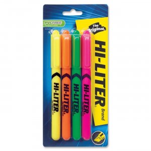 Avery 23545 Hi-Liter Fluorescent Pen Style Highlighters