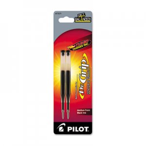 Pilot 77271 Refill for Dr. Grip Center Of Gravity Pen, Medium, Black Ink, 2/Pack