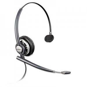 Plantronics HW710 EncorePro Premium Monaural Over-the-Head Headset w/Noise Canceling Microphone