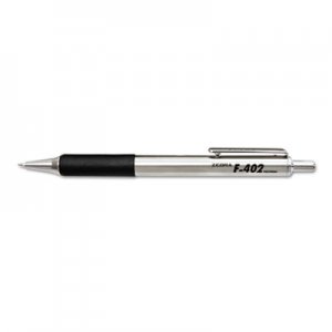 Zebra 29212 F-402 Ballpoint Retractable Pen, Black Ink, Fine, 2/Pack