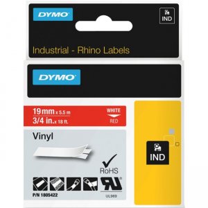 DYMO 1805422 White on Red Color Coded Label