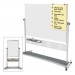 MasterVision QR5507 Magnetic Reversible Mobile Easel, 70 4/5w x 47 1/5h, 80"h, White/Silver