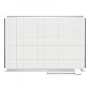 MasterVision BVCMA0593830 Grid Planning Board, 48 x 36, 2 x 3 Grid, White/Silver