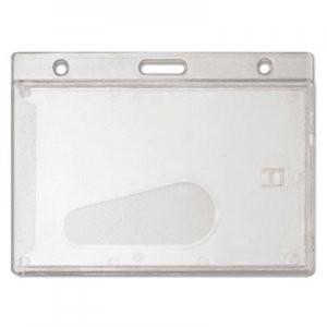 Advantus 76075 Frosted Rigid Badge Holder, 2 1/8 x 3 3/8, Clear, Horizontal, 25/BX