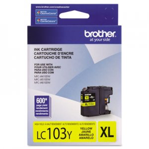 Brother LC103Y LC103Y Innobella High-Yield Ink, Yellow