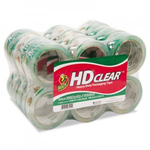 Duck 393730 Heavy-Duty Carton Packaging Tape, 1.88" x 55yds, Clear, 24/Pack