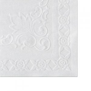 Hoffmaster 601SE1014 Classic Embossed Straight Edge Placemats, 10 x 14, White, 1000/Carton