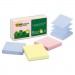 Post-it Greener Notes MMMR330RP6AP Recycled Pop-up Notes, 3 x 3, Assorted Helsinki Colors, 100-Sheet, 6/Pack