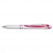 Pentel PENBL77PWP EnerGel RTX Retractable Liquid Gel Pen, .7mm, White/Pink Barrel, Pink Ink